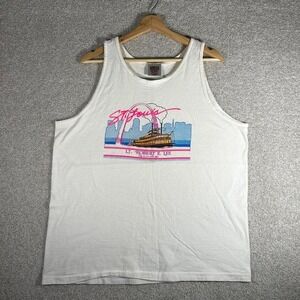 Vintage 90s St Louis Ferry boat single stitch oneita tank top Size XL
